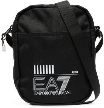 Ea7 Emporio Ar i Messengertas met logoprint Zwart