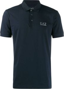 Ea7 Emporio Armani Poloshirt met logo Blauw