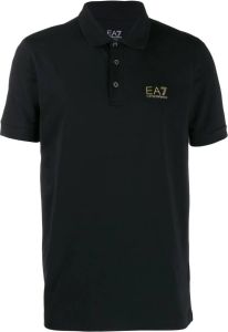 Ea7 Emporio Armani Poloshirt met logo Zwart