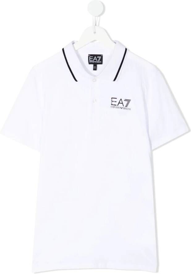 Ea7 Emporio Ar i Poloshirt met logoprint Wit