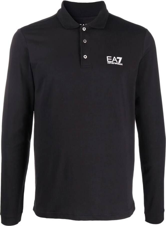 Ea7 Emporio Armani Poloshirt met logoprint Zwart