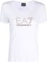 Ea7 Emporio Armani T-shirt verfraaid met stras Wit - Thumbnail 1