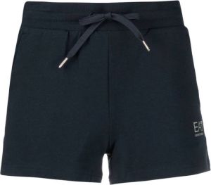 Ea7 Emporio Armani Shorts met logoprint Blauw