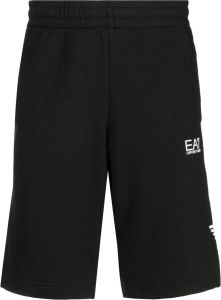 Ea7 Emporio Armani Shorts met logoprint Zwart