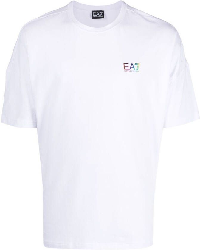 Ea7 Emporio Armani Stretch T-shirt Wit