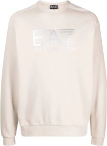 Ea7 Emporio Armani Sweater met logoprint Beige