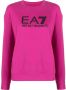 Ea7 Emporio Armani Sweater met logoprint Roze - Thumbnail 1