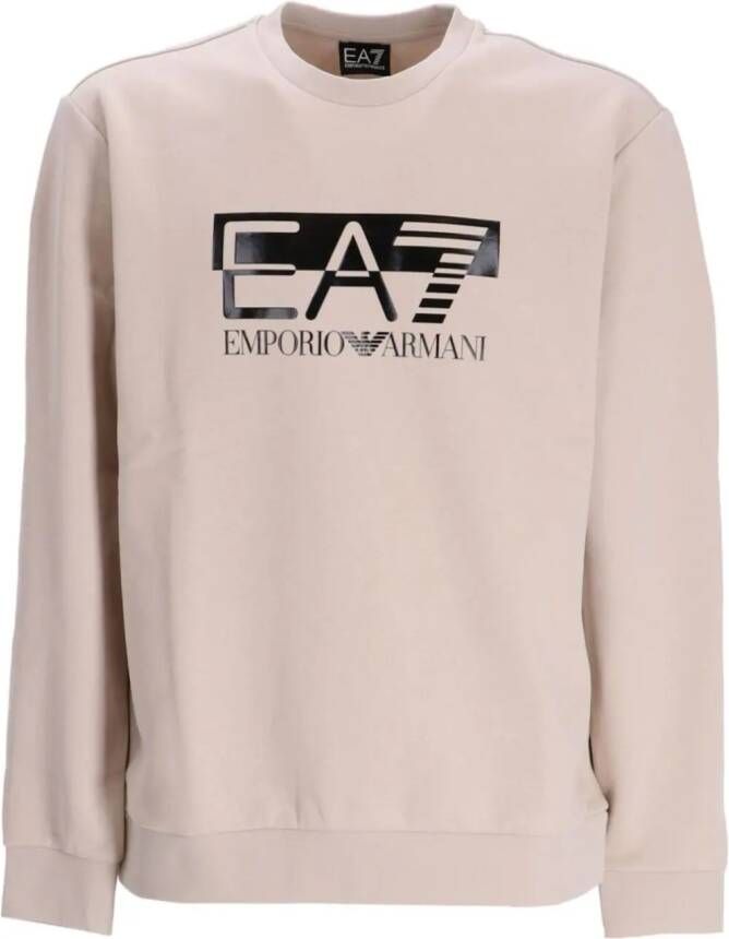 Ea7 Emporio Armani Sweater met ronde hals Beige