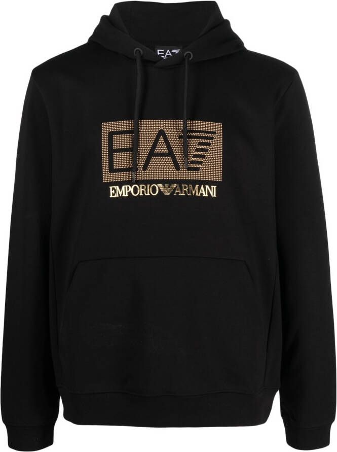 Ea7 Emporio Armani Sweater verfraaid met logo Zwart