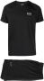 Ea7 Emporio Armani T-shirt en shorts met logoprint Zwart - Thumbnail 1