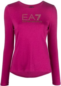 Ea7 Emporio Armani T-shirt met lange mouwen Roze