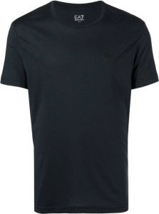 Ea7 Emporio Armani T-shirt met logopatch Blauw