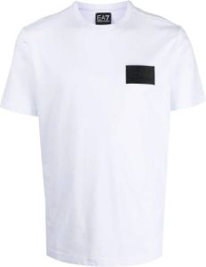 Ea7 Emporio Armani T-shirt met logopatch Wit