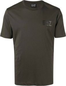 Ea7 Emporio Armani T-shirt met logoprint Groen