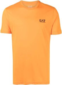 Ea7 Emporio Armani T-shirt met logoprint Oranje