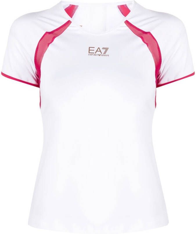 Ea7 Emporio Armani T-shirt met logoprint Wit