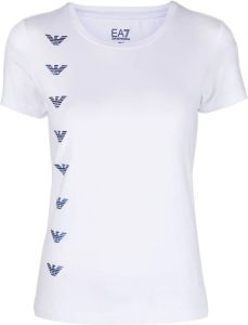 Ea7 Emporio Armani T-shirt met logoprint Wit
