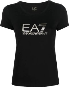 Ea7 Emporio Armani T-shirt met logoprint Zwart