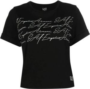 Ea7 Emporio Armani T-shirt met print Zwart