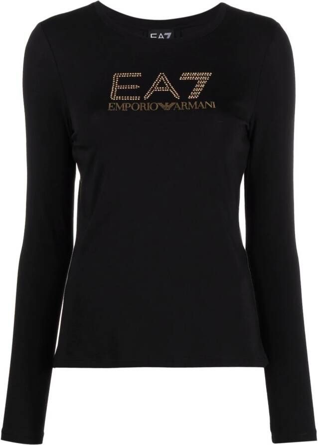 Ea7 Emporio Armani T-shirt met ronde hals Zwart