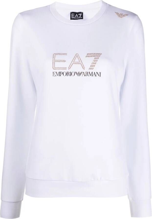 Ea7 Emporio Armani T-shirt met studs Wit