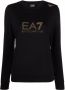 Ea7 Emporio Armani T-shirt met studs Zwart - Thumbnail 1