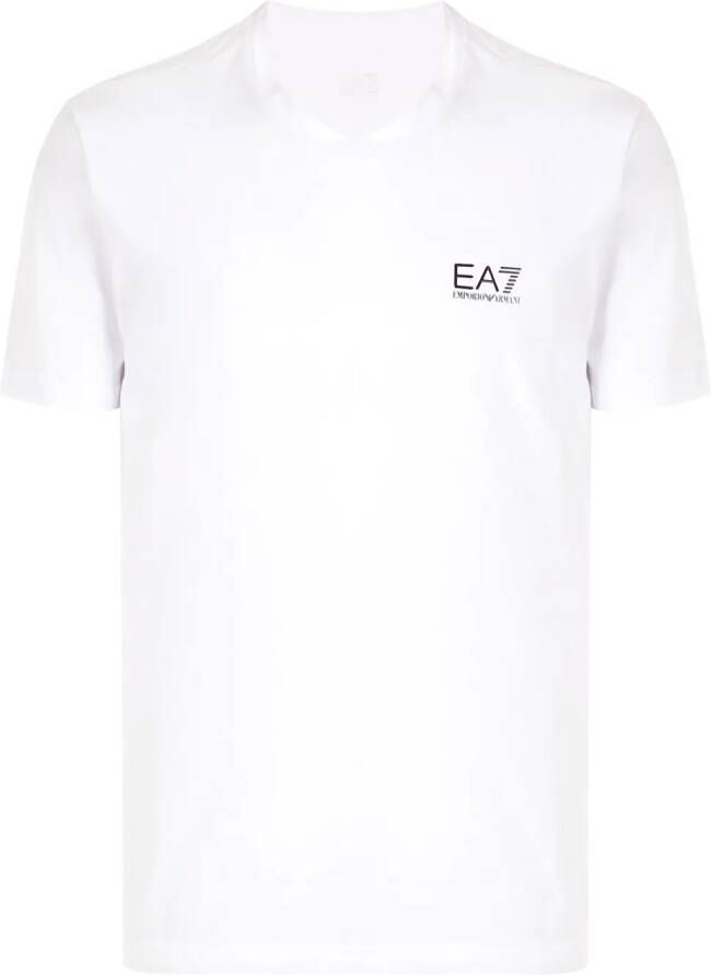 Ea7 Emporio Armani T-shirt met V-hals Wit
