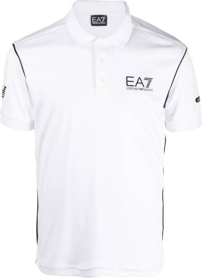 Ea7 Emporio Armani Poloshirt met logoprint Wit