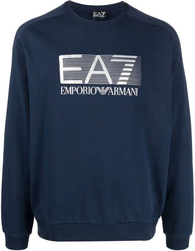 Ea7 Emporio Armani Joggingpak met logoprint Blauw