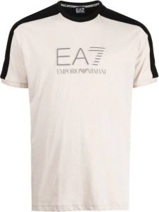 Ea7 Emporio Armani Tweekleurig T-shirt Bruin
