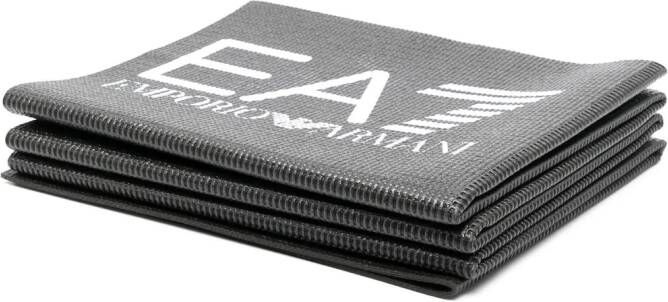 Ea7 Emporio Armani Yogamat met logoprint Zwart