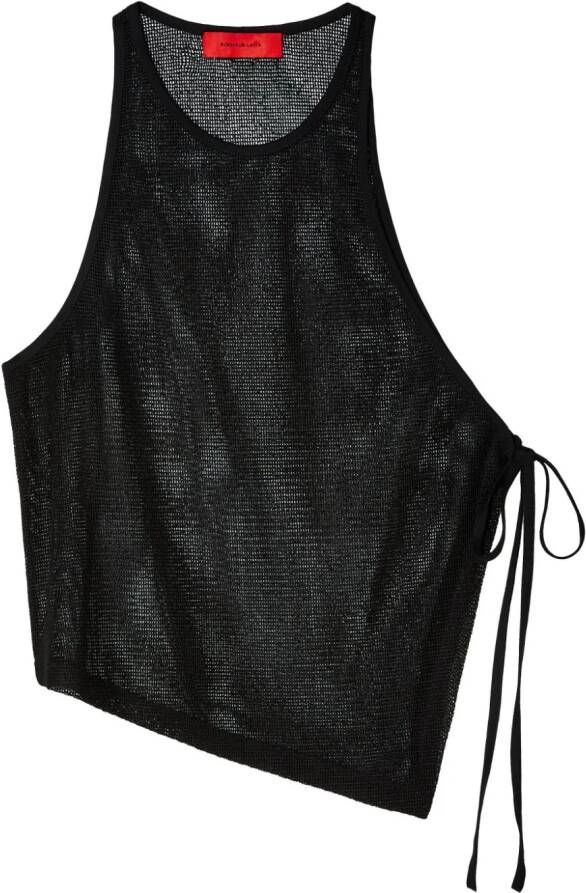 Eckhaus Latta Asymmetrische tanktop Zwart