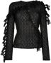 Eckhaus Latta Semi-doorzichtige top Zwart - Thumbnail 1