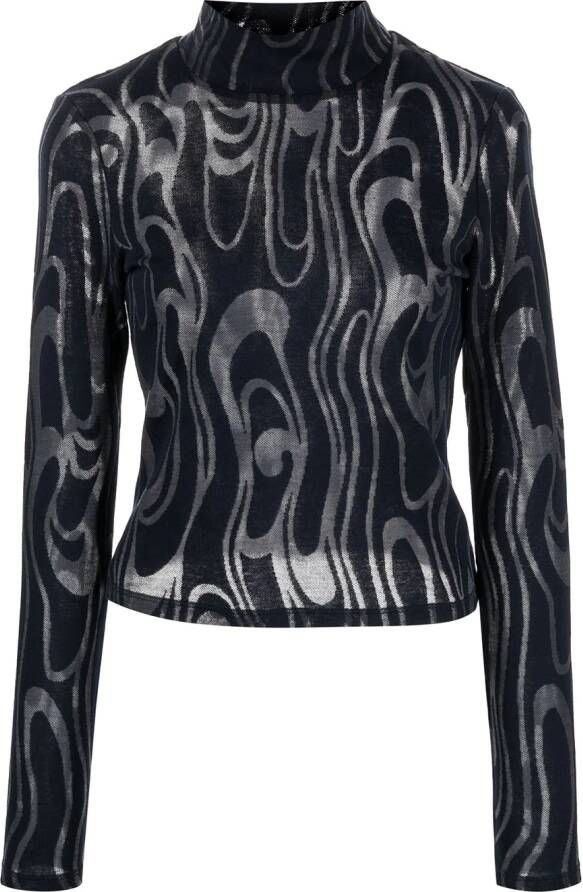 Eckhaus Latta Top met col Blauw