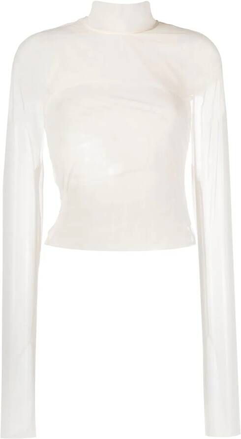 Eckhaus Latta Top met hoge hals Wit