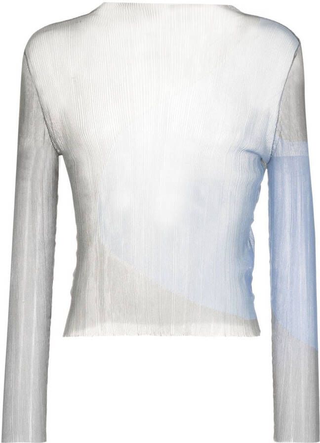Eckhaus Latta Watercolor top met lange mouwen Blauw