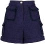 Edward Achour Paris Shorts met tweed zakken Blauw - Thumbnail 1