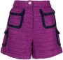 Edward Achour Paris Shorts met tweed zakken Paars - Thumbnail 1
