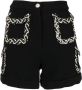 Edward Achour Paris Shorts met tweed zakken Zwart - Thumbnail 1
