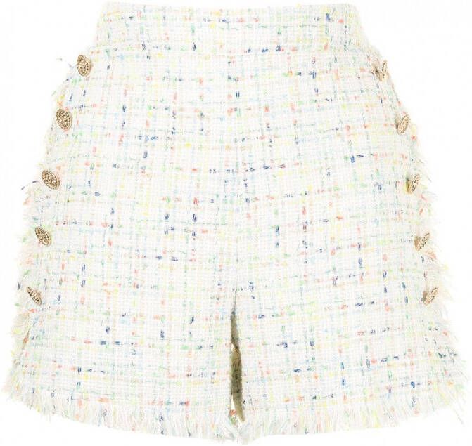 Edward Achour Paris Tweed shorts Veelkleurig