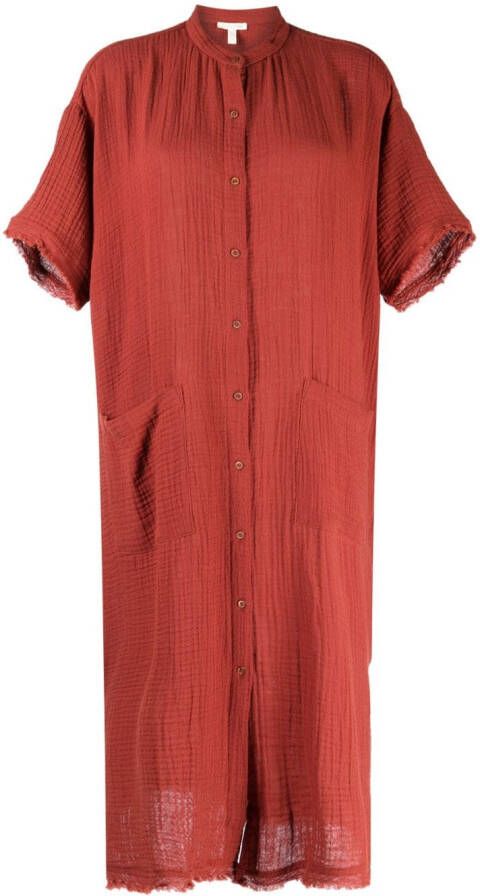 Eileen Fisher Mandarian organic cotton midi dress Rood