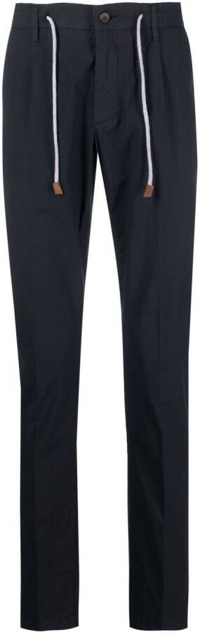 Eleventy Broek met trekkoord Blauw
