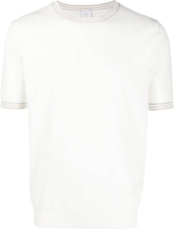 Eleventy Fijngebreid T-shirt Wit