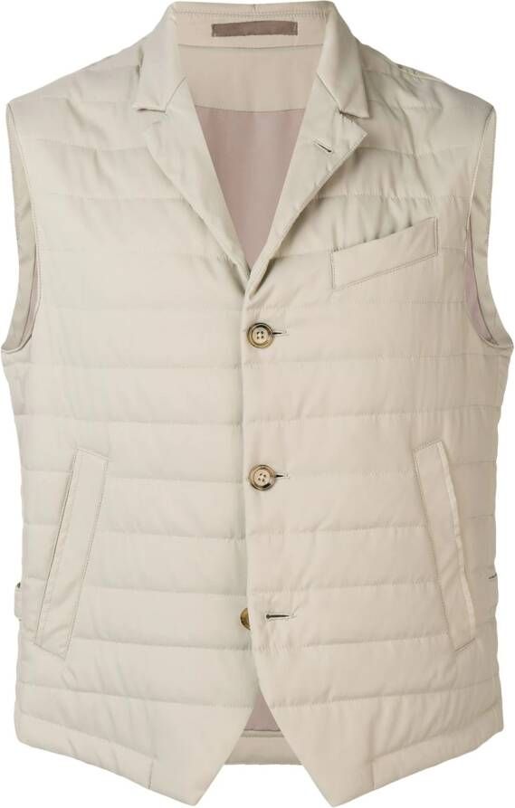 Eleventy Gewatteerde bodywarmer Beige