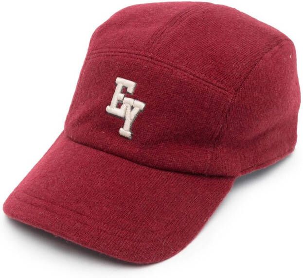 Eleventy Honkbalpet met geborduurd logo Rood