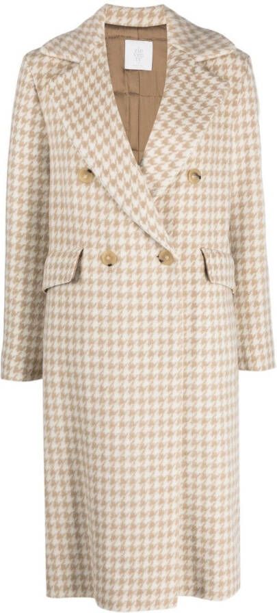 Eleventy Jas met dubbele rij knopen Beige