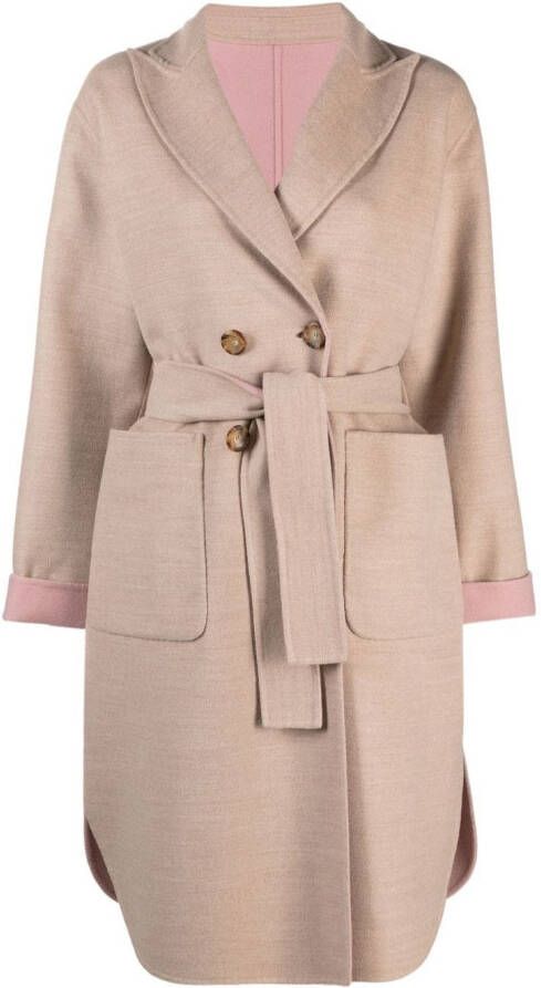 Eleventy Jas met dubbele rij knopen Beige