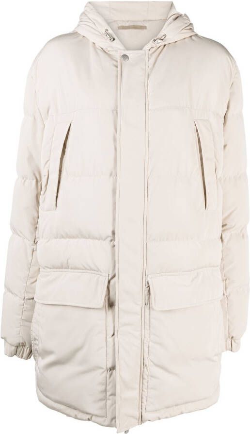 Eleventy Gewatteerde parka Beige