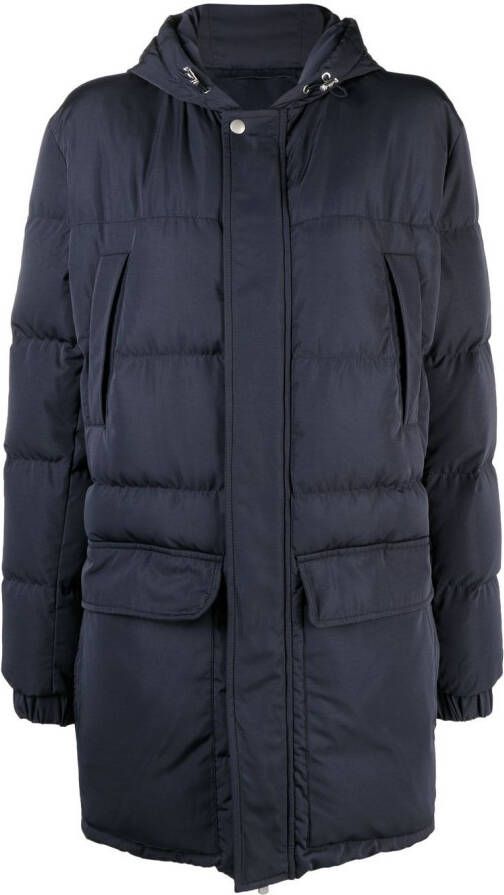 Eleventy Gewatteerde parka Blauw