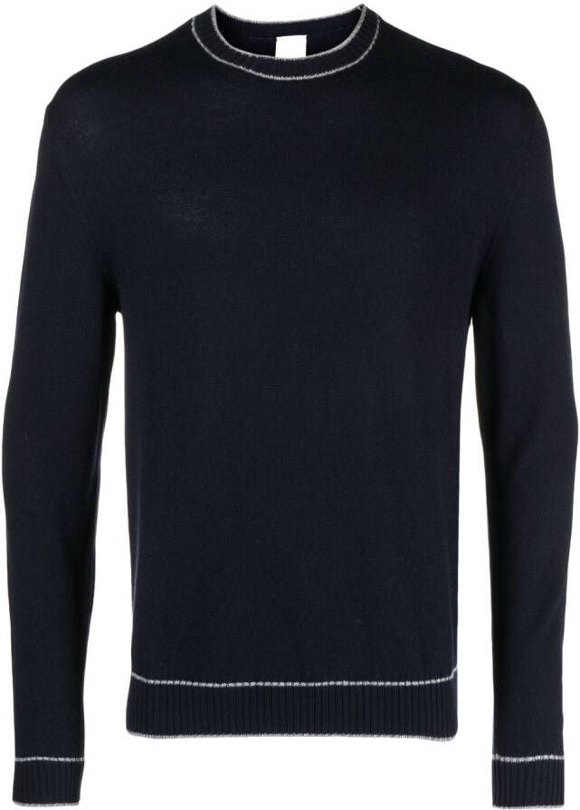 Eleventy Sweater met gestreept-detail Blauw